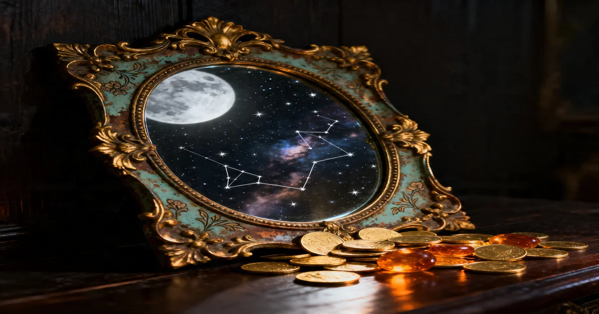 Astrological birth chart wheel with the ascendant point highlighted in gold