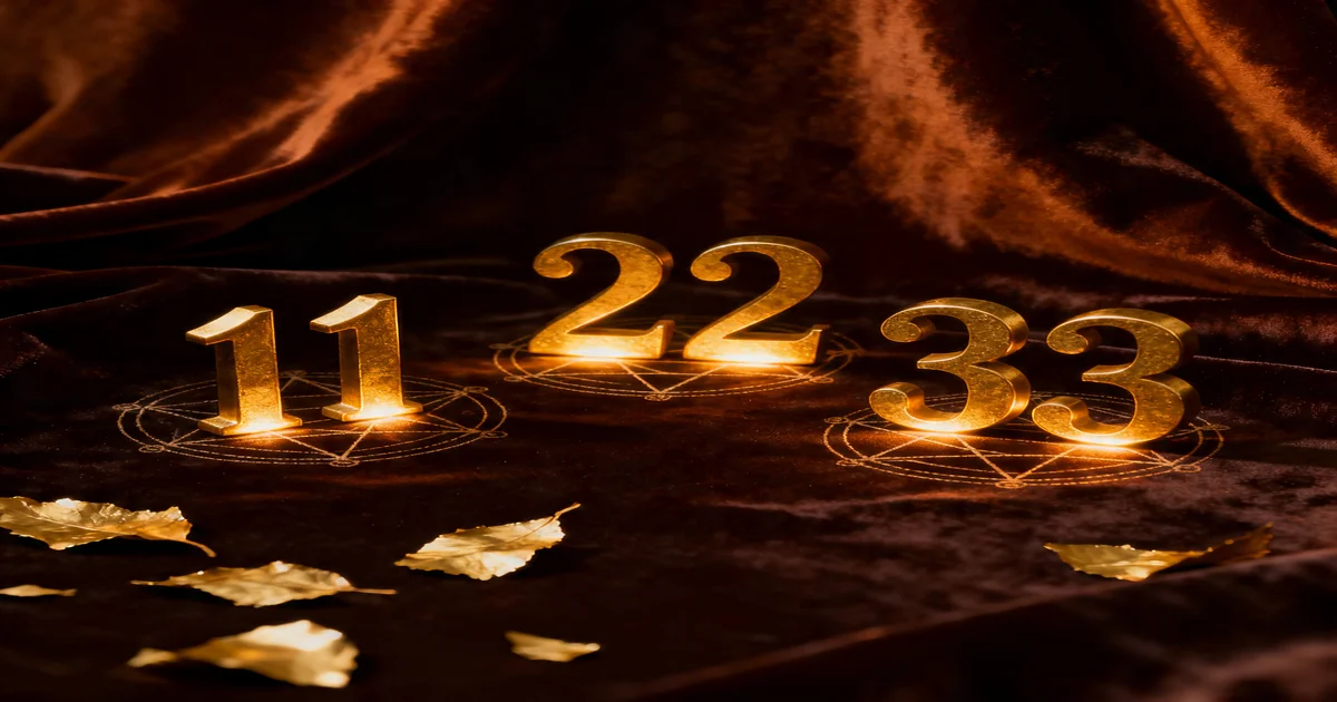 Three illuminated pillars marked 11, 22, and 33 against a starlit sky with golden light